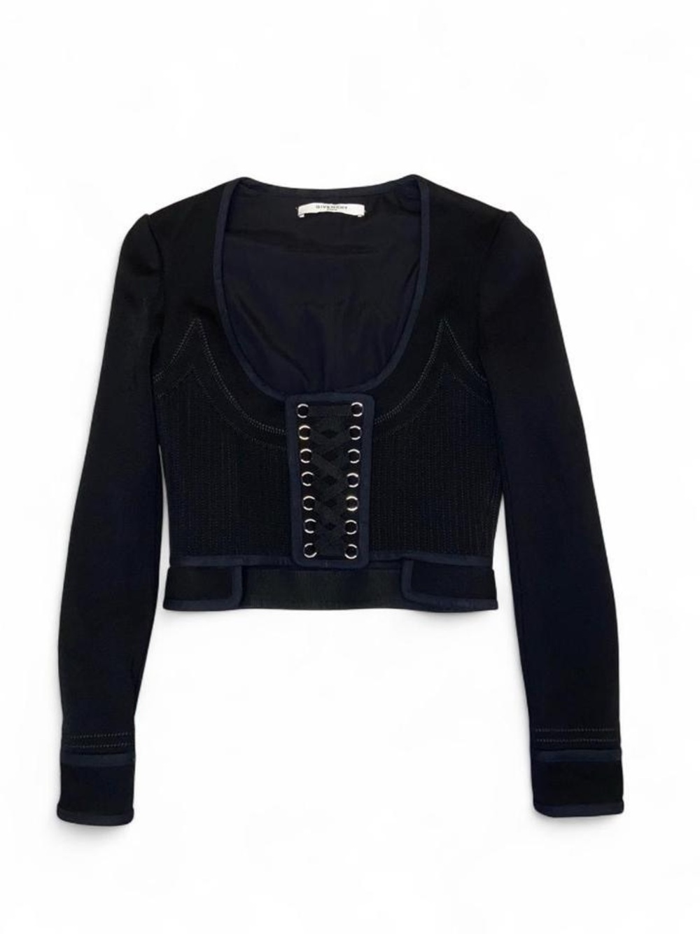 Givenchy Black Corset Lace Up Bandage Top - Picture 2 of 10